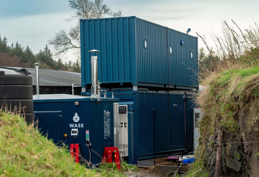 Two WASE containers stacked on top of each other