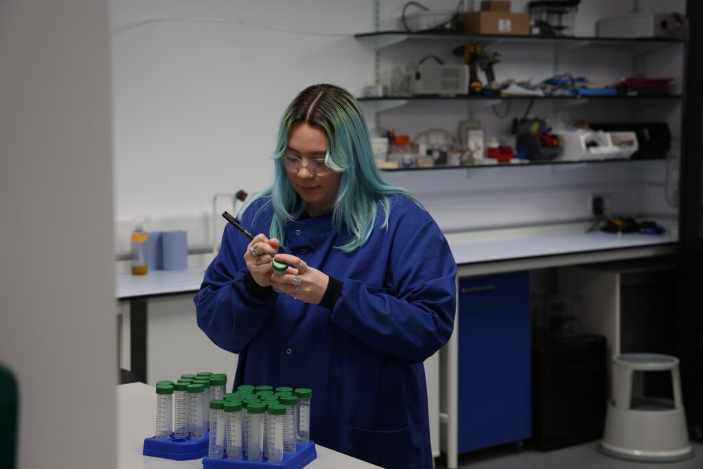 WASE staff member working in a Lab